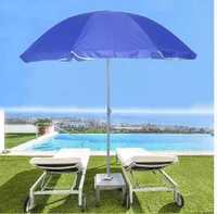 Пляжный зонтик с наклоном в чехле однотонный 100MS 2 м система ромашка