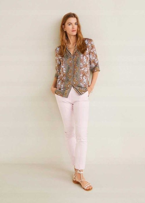 1286a Spodnie cygaterki Mango różowy r. S