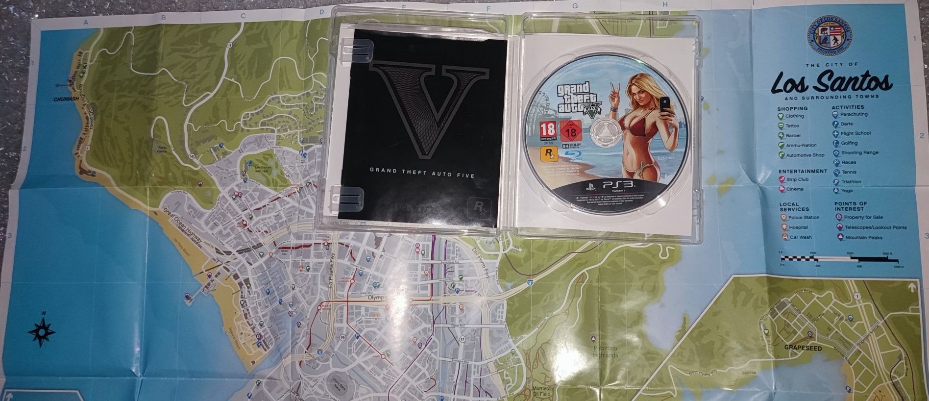 Płyta z grą GTA 5  Sony  Playstation 3 PS3 + KARTA PREZENTOWA original