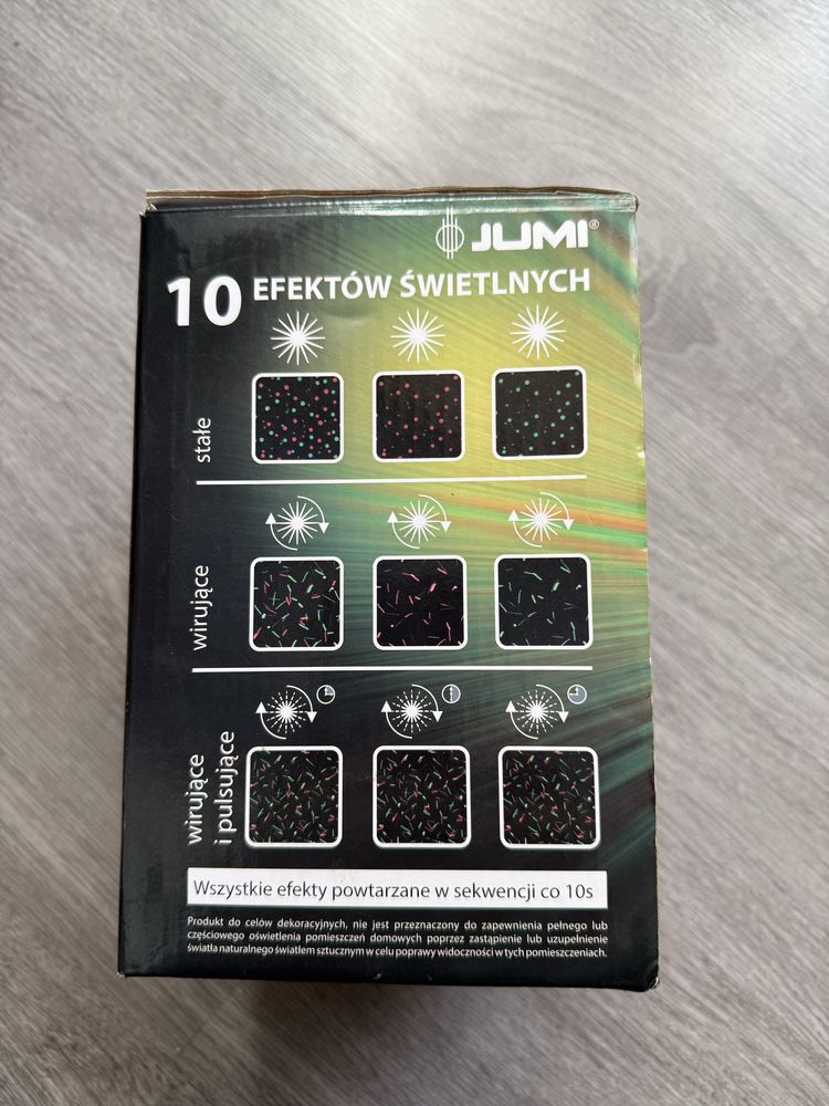 Projektor laserowy JUMI – efekty świetlne (zielony/czerwony)