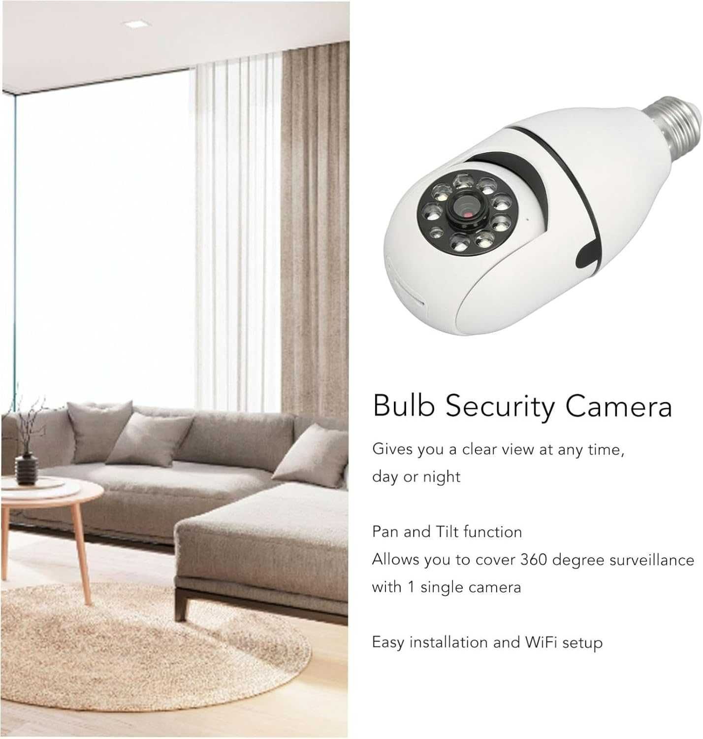 Inteligentna kamera bezpieczeństwa 1080P Panoramiczna kamera monitoru