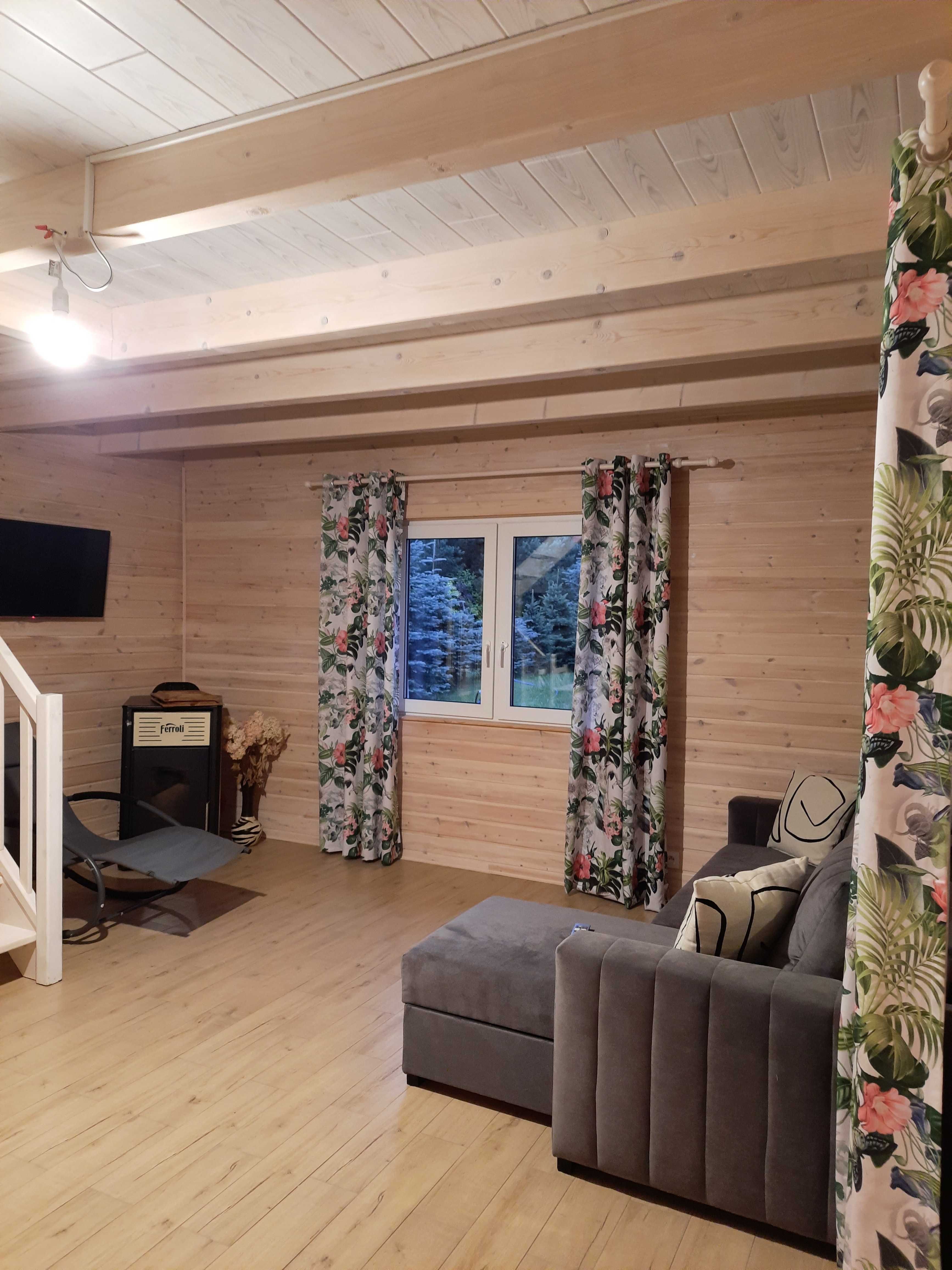 Mazury , domki całoroczne - Wzgórza Dybowskie balia z jacuzzi , sauna
