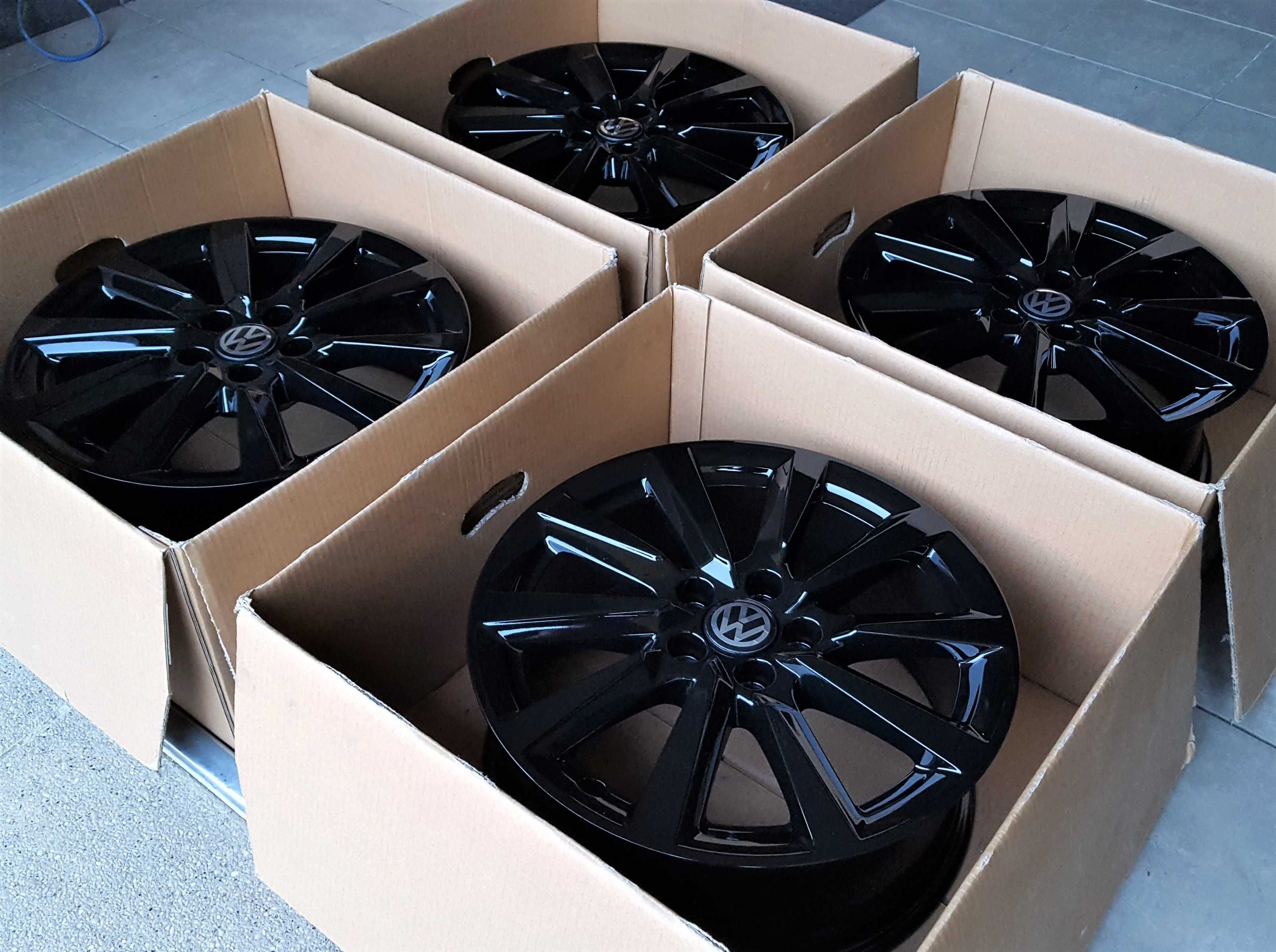 Alufelgi 16 5x100 VW T-Cross Polo Taigo Golf IV New Beetle Czarne 480#