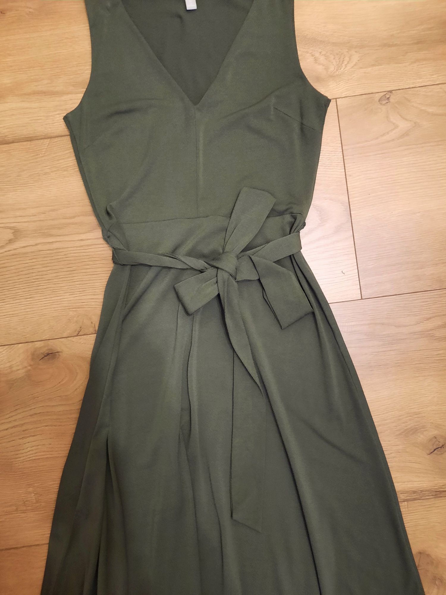 Sukienka khaki, firma H&M, rozmiar 36