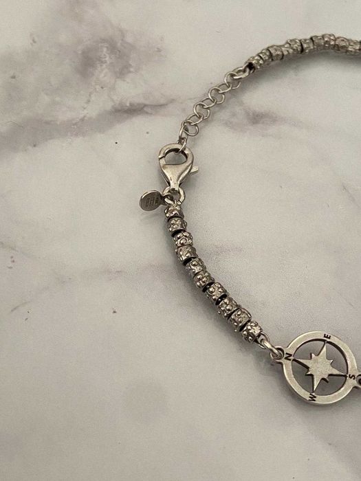 Pulseira Rosa dos Ventos em Prata 925 Sólida