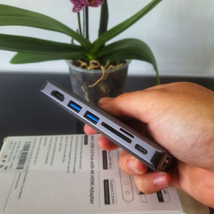 HUB Adaptador multiportas para portátil USB C 8 EM 1