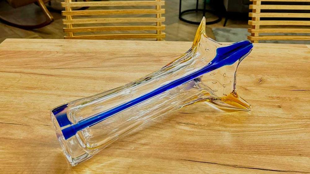 Wazon czeskie szkło Karel Zemek Egermann nowoczesny design