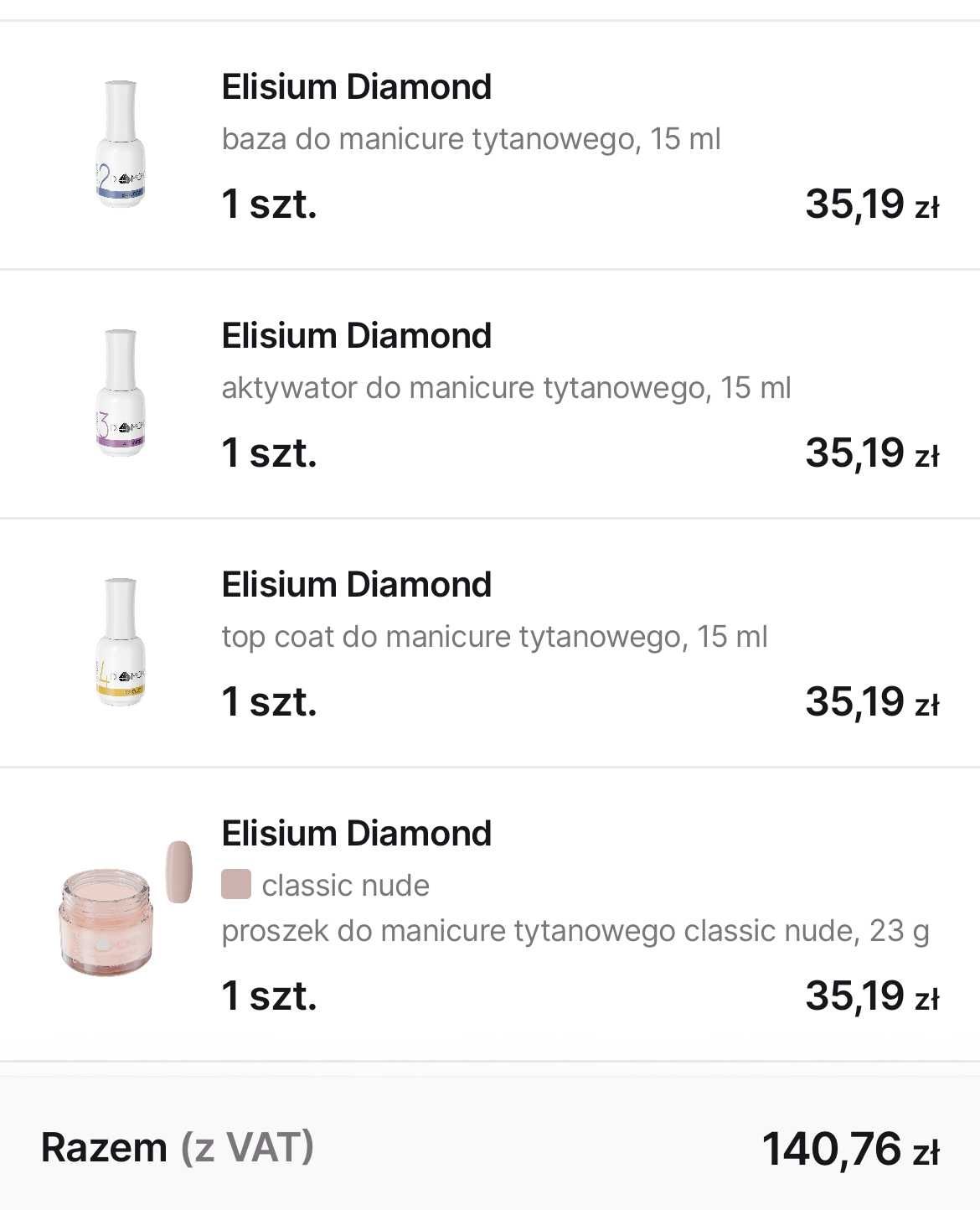 NIEAKTUALNE Zestaw manicure tytanowego Elisium Diamond