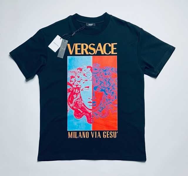 VERSACE t shirt męski czarny na lato rozm M MEDUZA