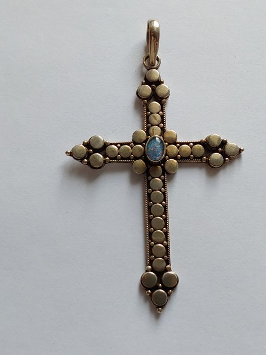 Stary srebrny krzyż  srebro 925.krzyż duży rękodzieło