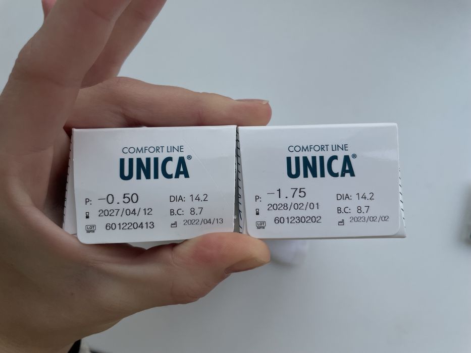 Одноденні лінзи unica comfort line -1,75 -0,5