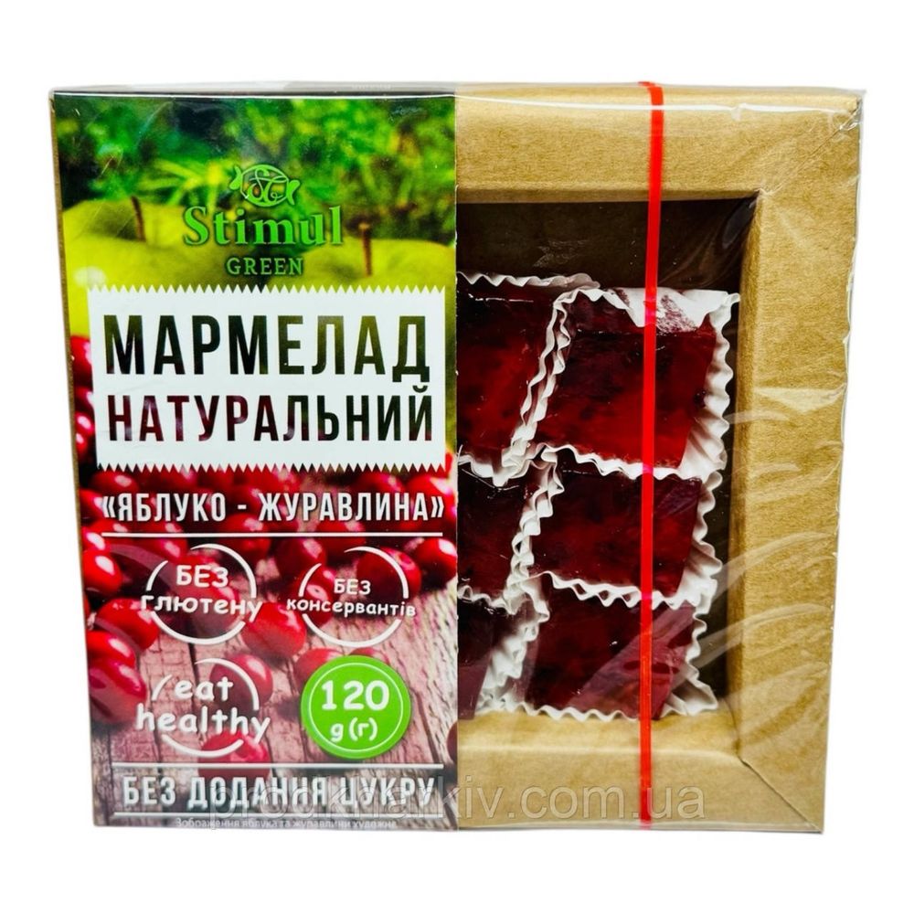 Мармелад натуральный Яблоко Клюква