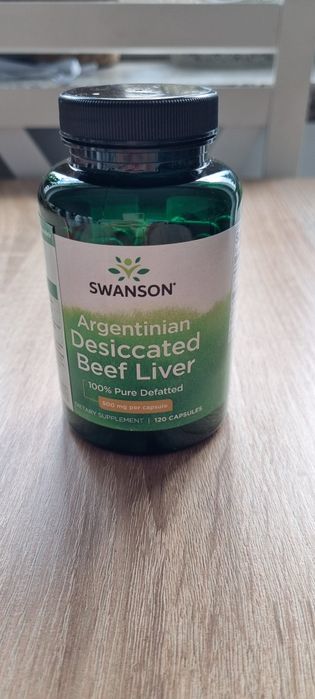 Suplement diety Swanson Beef Liver Wątroba wołowa 500 mg