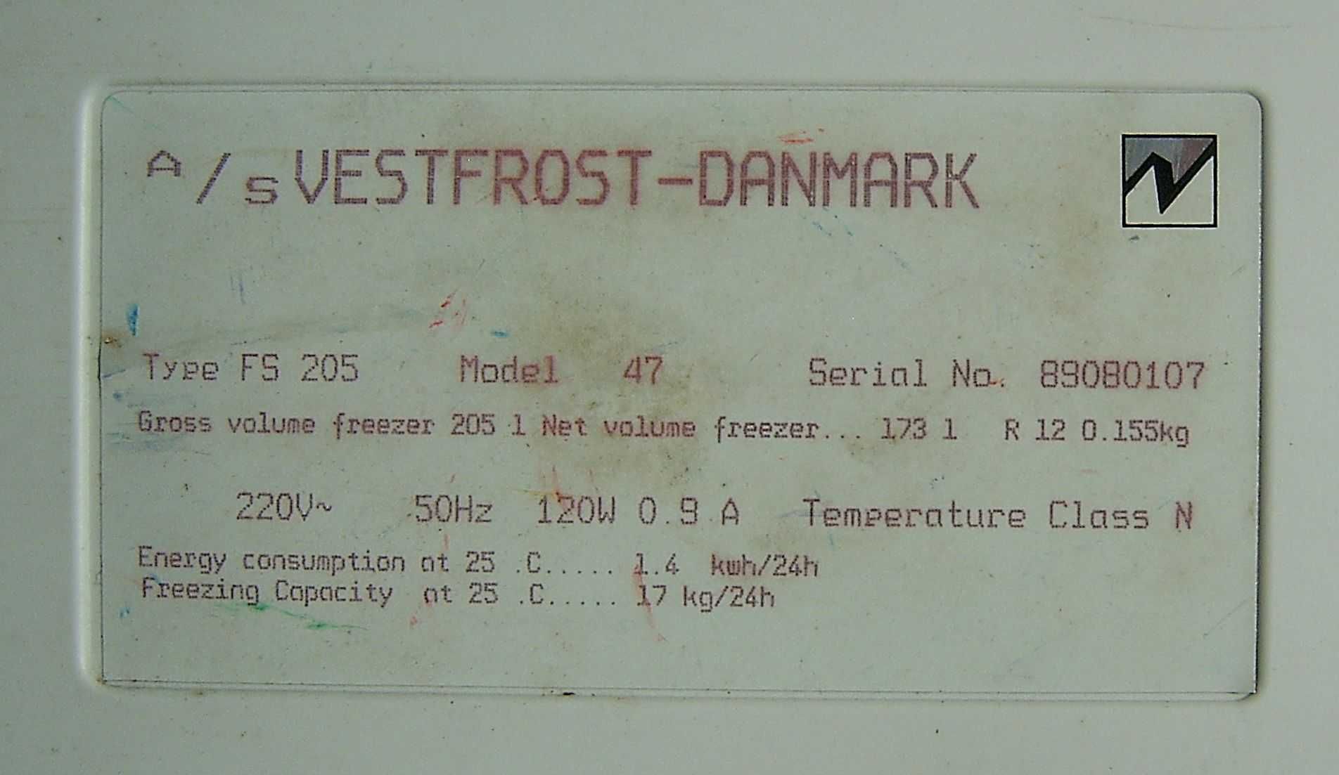 Zamrażarka szufladowa Vestfrost FS 205