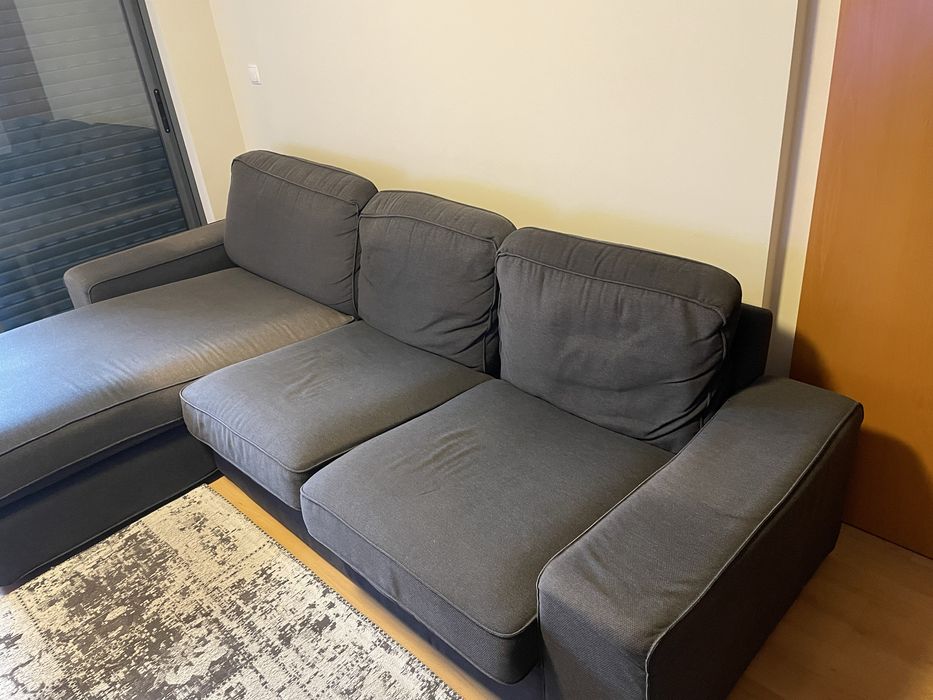 Sofá 3 lugares IKEA Kivik c/chaise longue