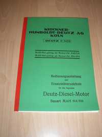 Deutz D 7470 MAH 914/916 instrukcja i katalog części.