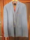Blazer azul de linho, marca Zara