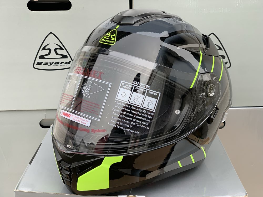 Kask motocyklowy BAYARD SP-68s Unity POLICARBON rozmiar XL Fluo!