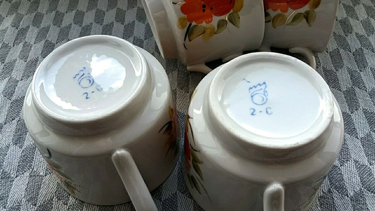 Чайная сервизная чашка,без блюдца,фарфор роспись винтаж