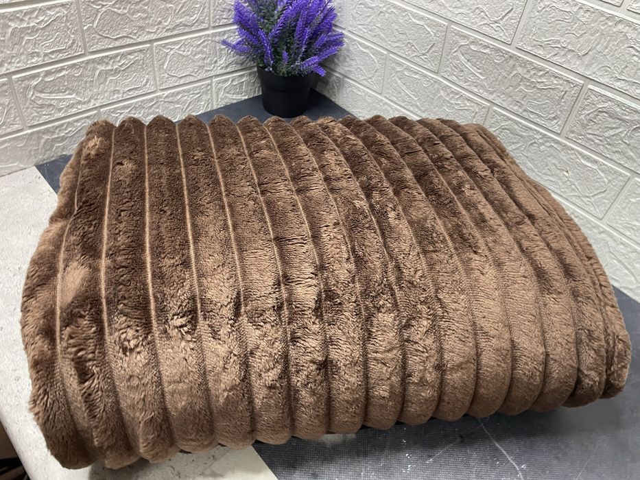 Плед шарпей 200/230см  3.5см смужка. Подарункова сумка!