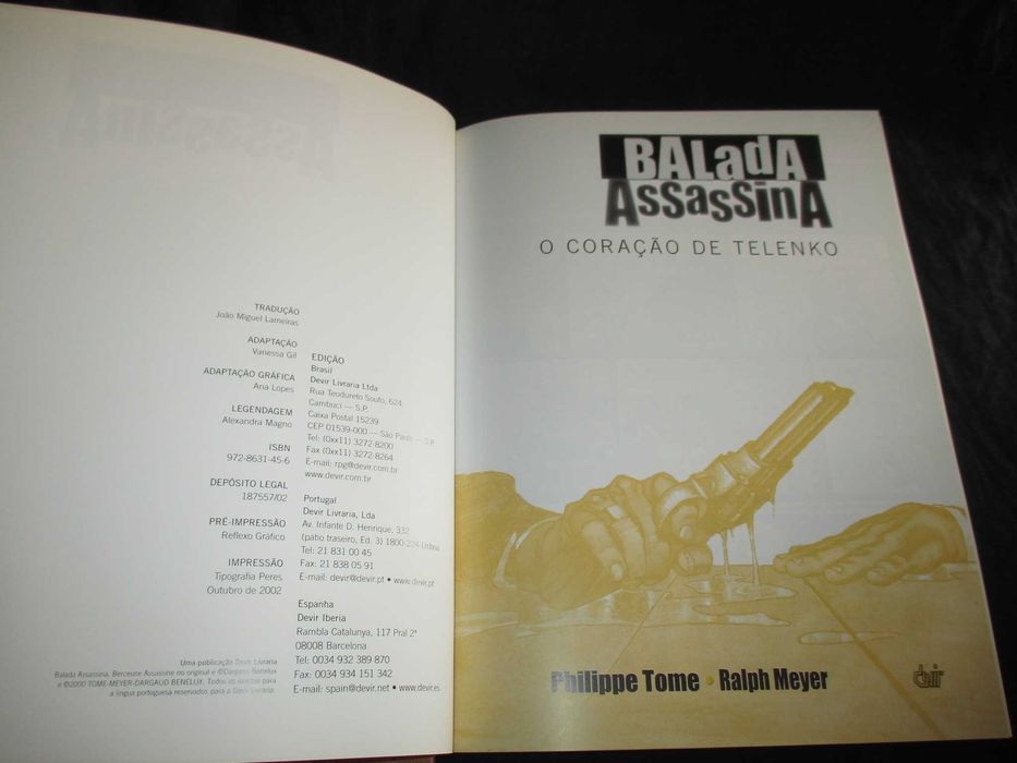 Livros BD Balada Assassina O Coração de Telenko Devir