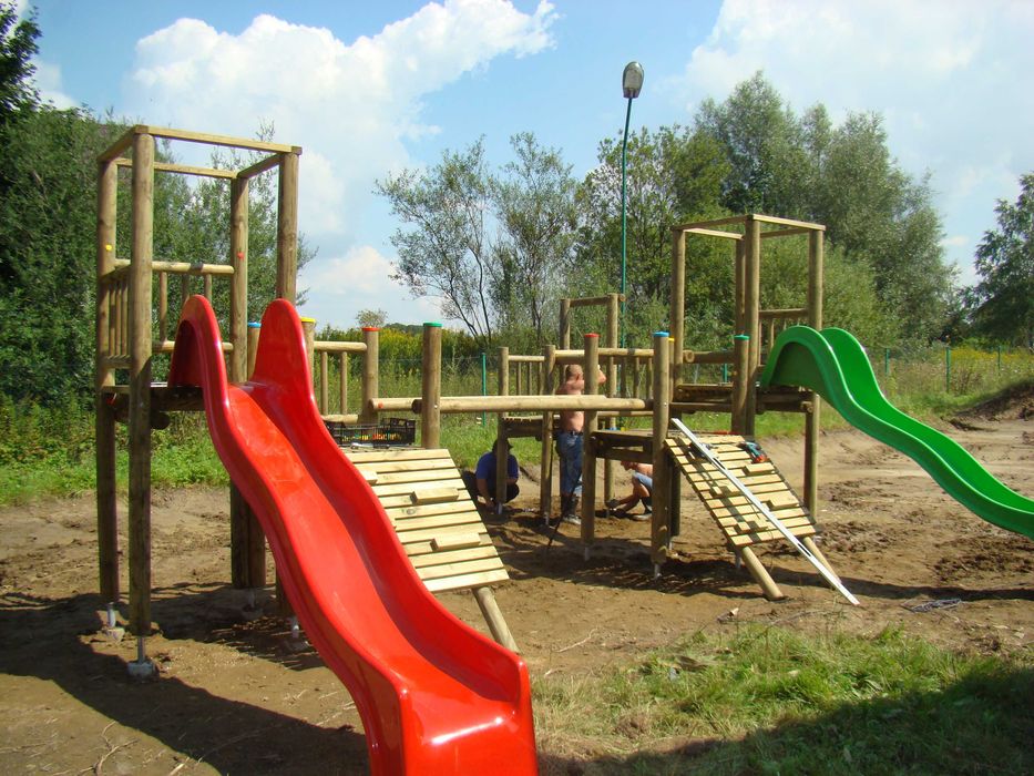 Drewniane wałki belki konstrukcyjne do naprawy placu zabaw 10x100cm