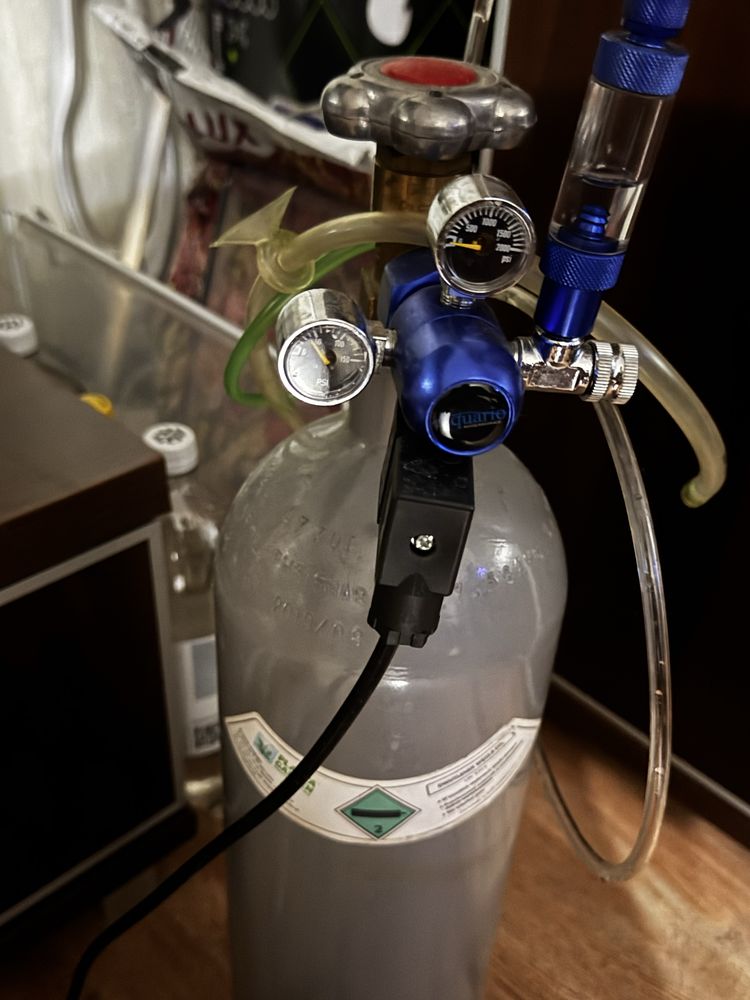 Butla CO₂ 5L ,z reduktorem i elektrozaworem, zestaw do akwarium