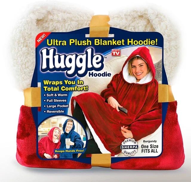 Плед худи с капюшоном HUGGLE Hoodie ULTRA Толстовка, разные цвета