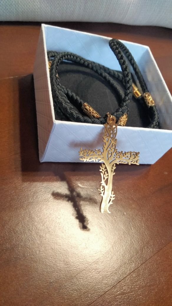 Цепочка с крестиком,ювелирный шнурок с крестиком,ланцюг з хрестиком
