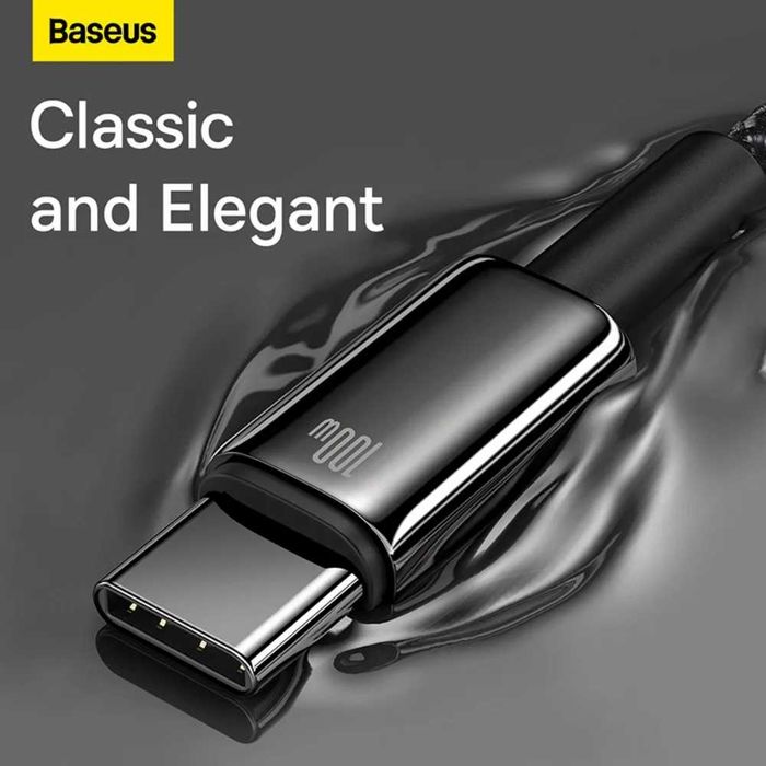 Kабель для швидкої зарядки USB -Type-C Baseus 100W 6A Tungsten Gold 1м
