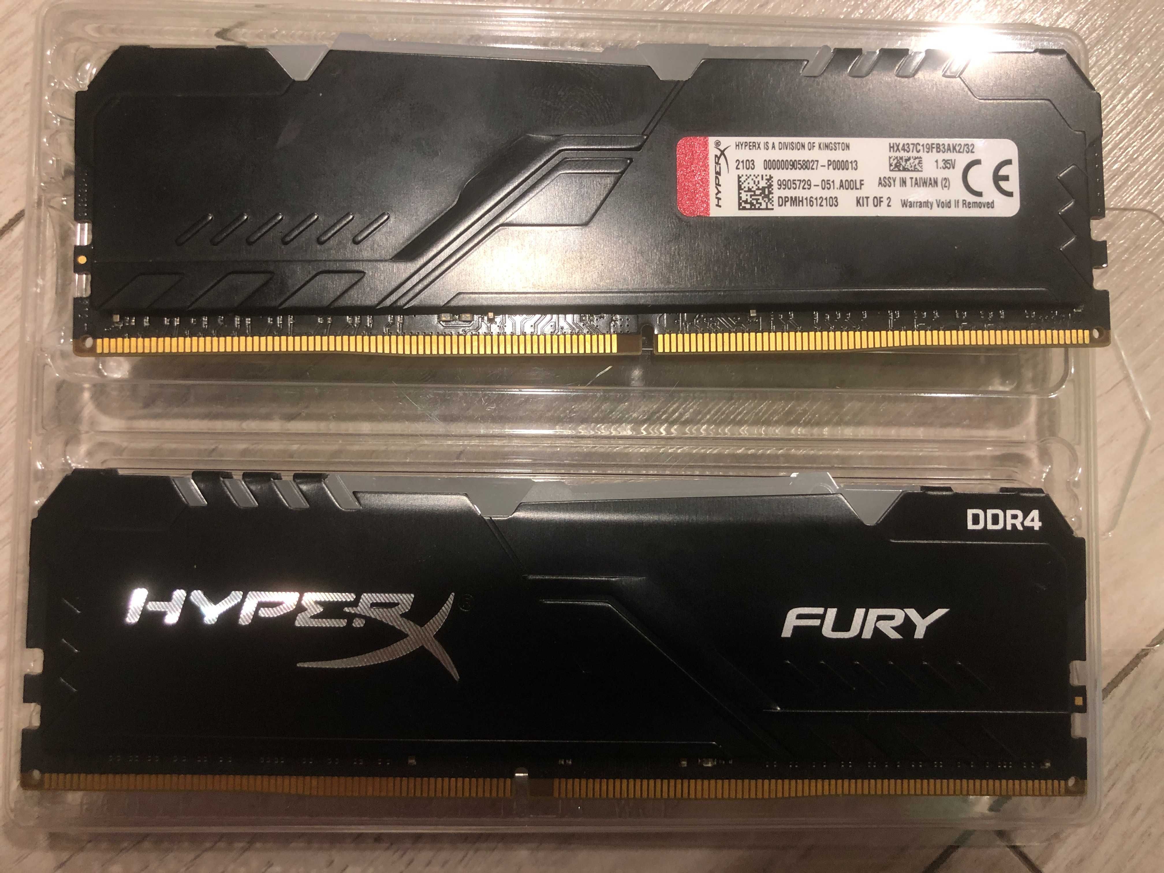 HyperX 16GB DDR4 3733 MHz Fury RGB CL19-23-23-42, 1.35V