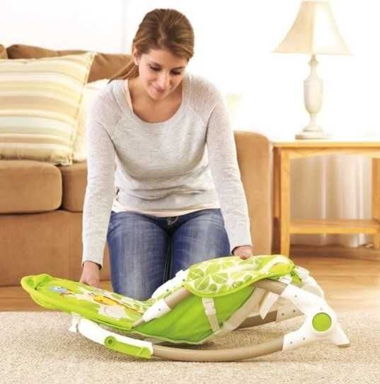 Fisher Price Przenośny Leżaczek Bujaczek 2W1 - oryginalny