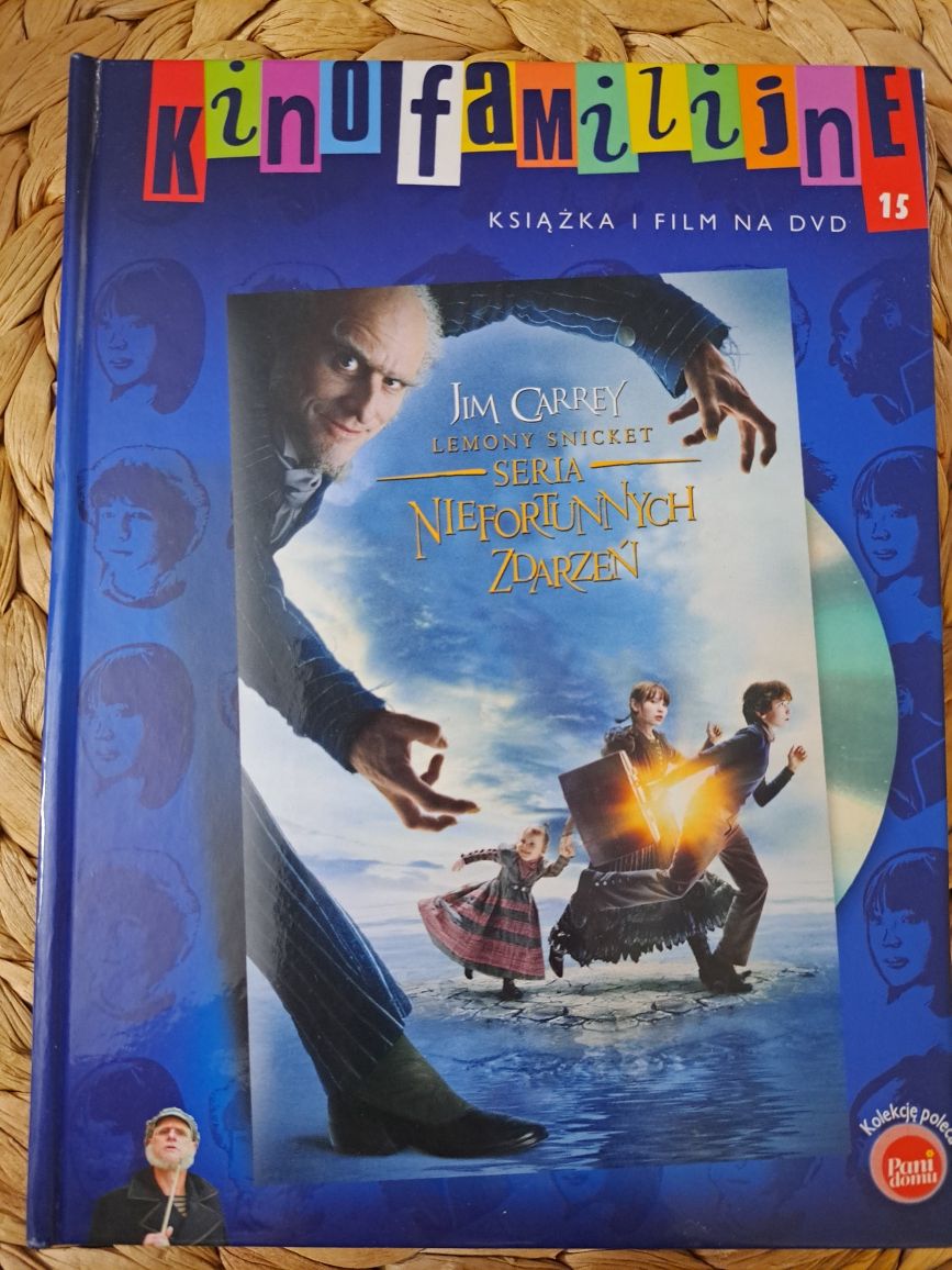 Film familijny DVD z książką Seria niefortunnych zdarzeń Jim Carrey