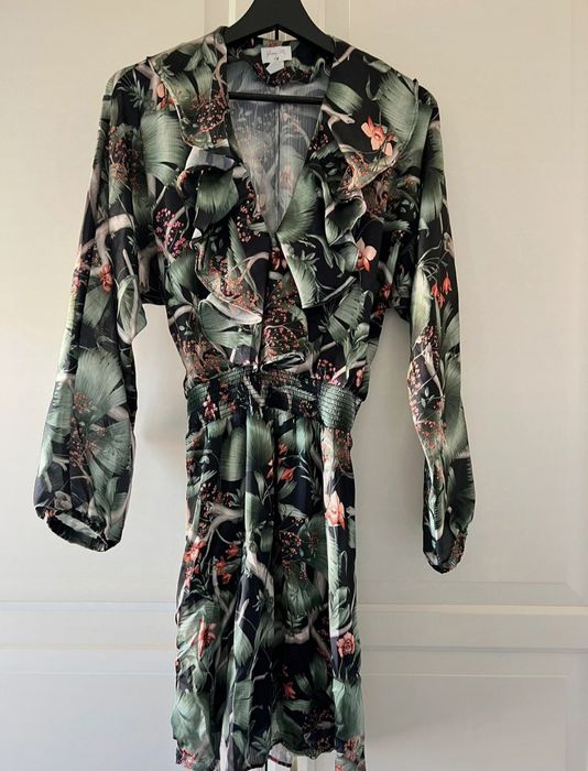 Sukienka H&M Johanna Ortiz tropikalne liście XS
