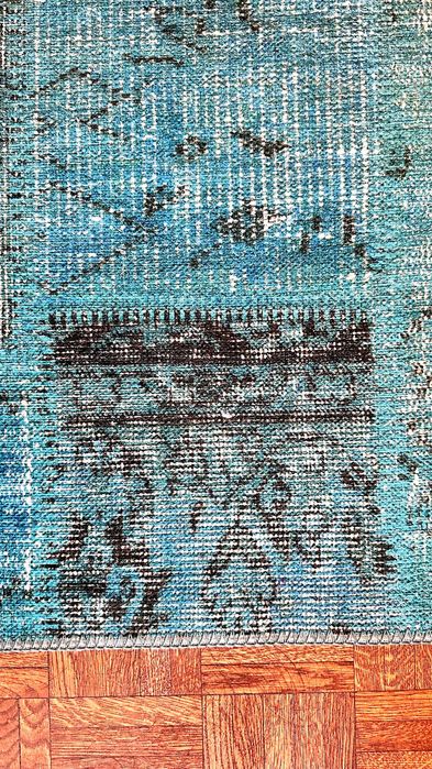 Dywan kilim turecki nowoczesny niebieski 140x200