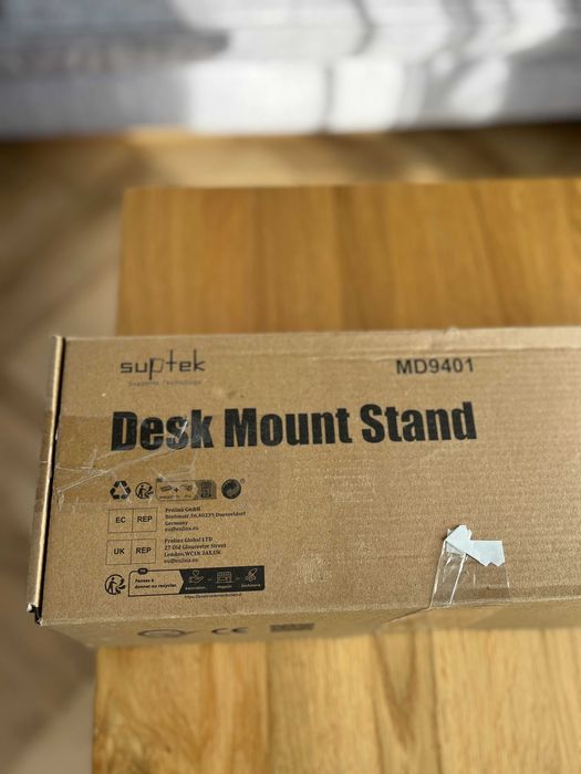 Suptek MD6401 – stojak biurkowy na monitor 13–27", obrotowy, stalowy