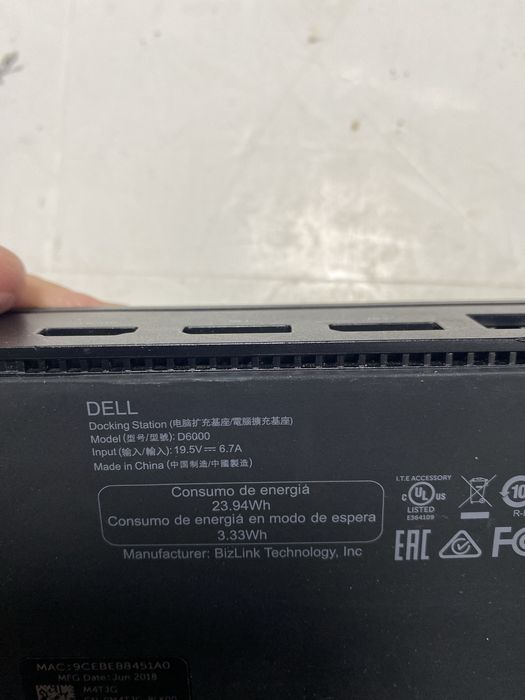 Док-станція Порт-реплікатор Dell Universal Dock D6000 USB 3.0 чи USB-C