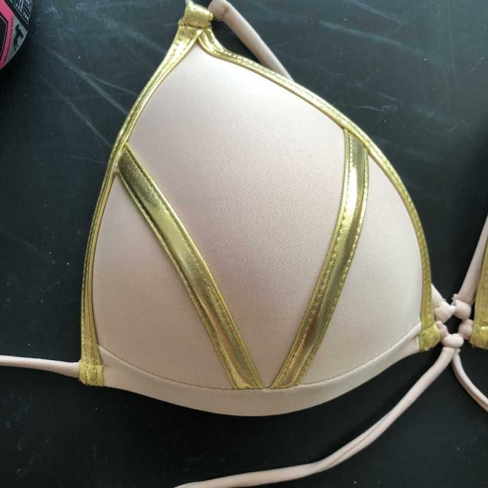 Bikini Stringi Strój Kąpielowy Wiązany Push-Up Damski Kostium Plaża M