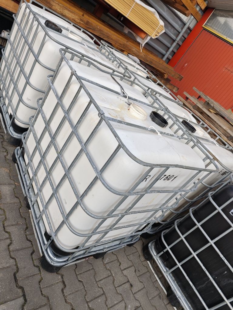 Mauzer 1000 L stalowa rama + kran CZYSTE