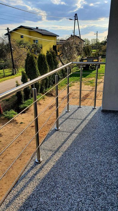 Balustrada nierdzewna balkonowa schodowa poręcze taras francuskie