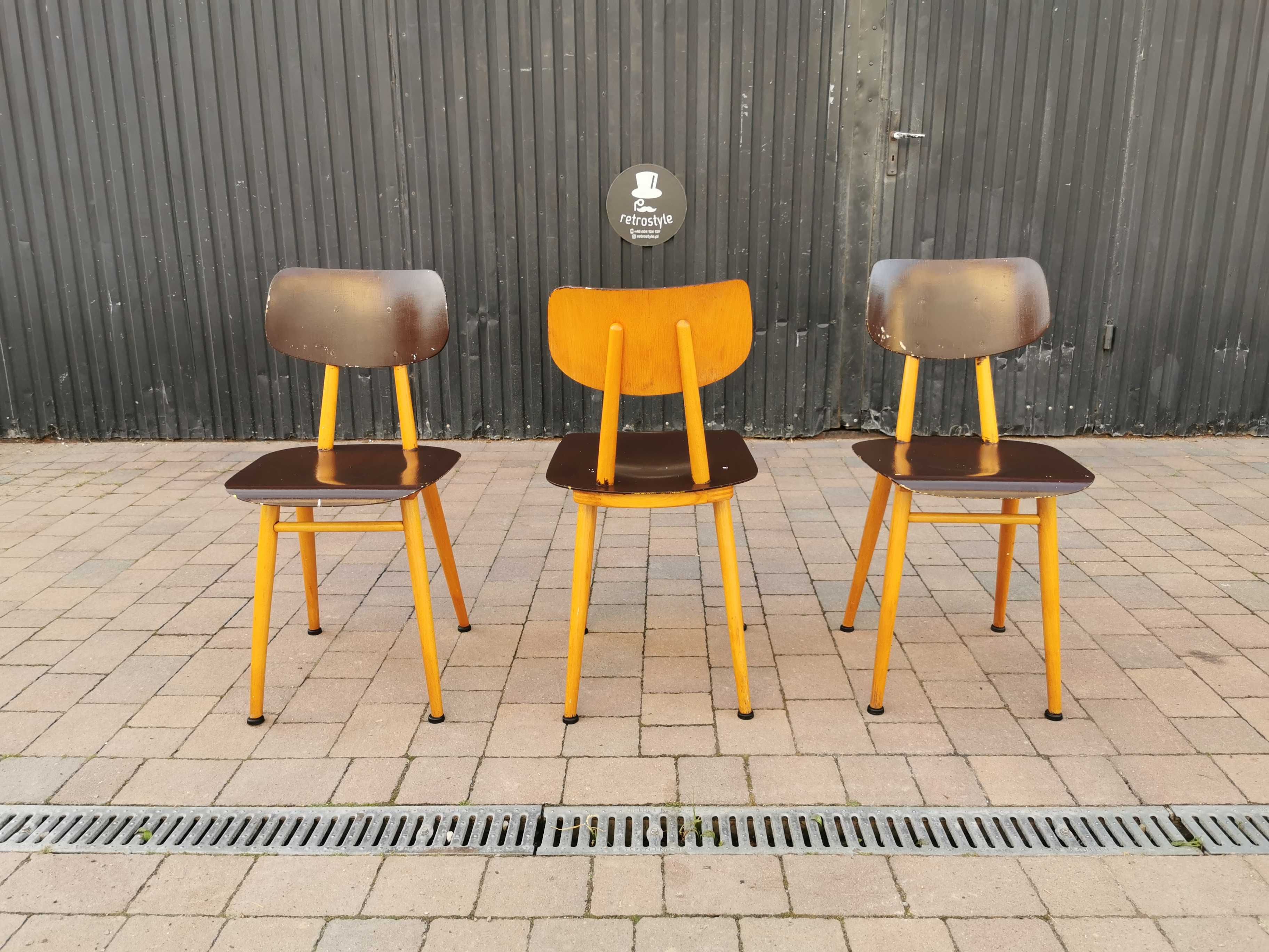 Krzesła TON (Thonet), Czechosłowacja '60, PRL design, Vintage, Retro