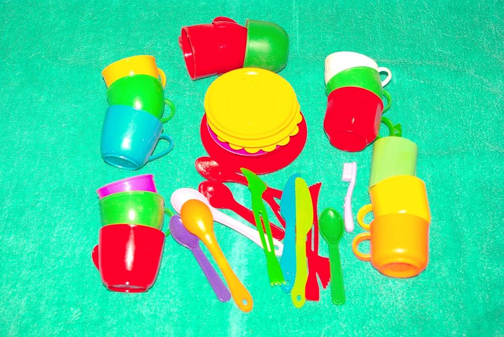 Набор детский стаканчики ложки вилки