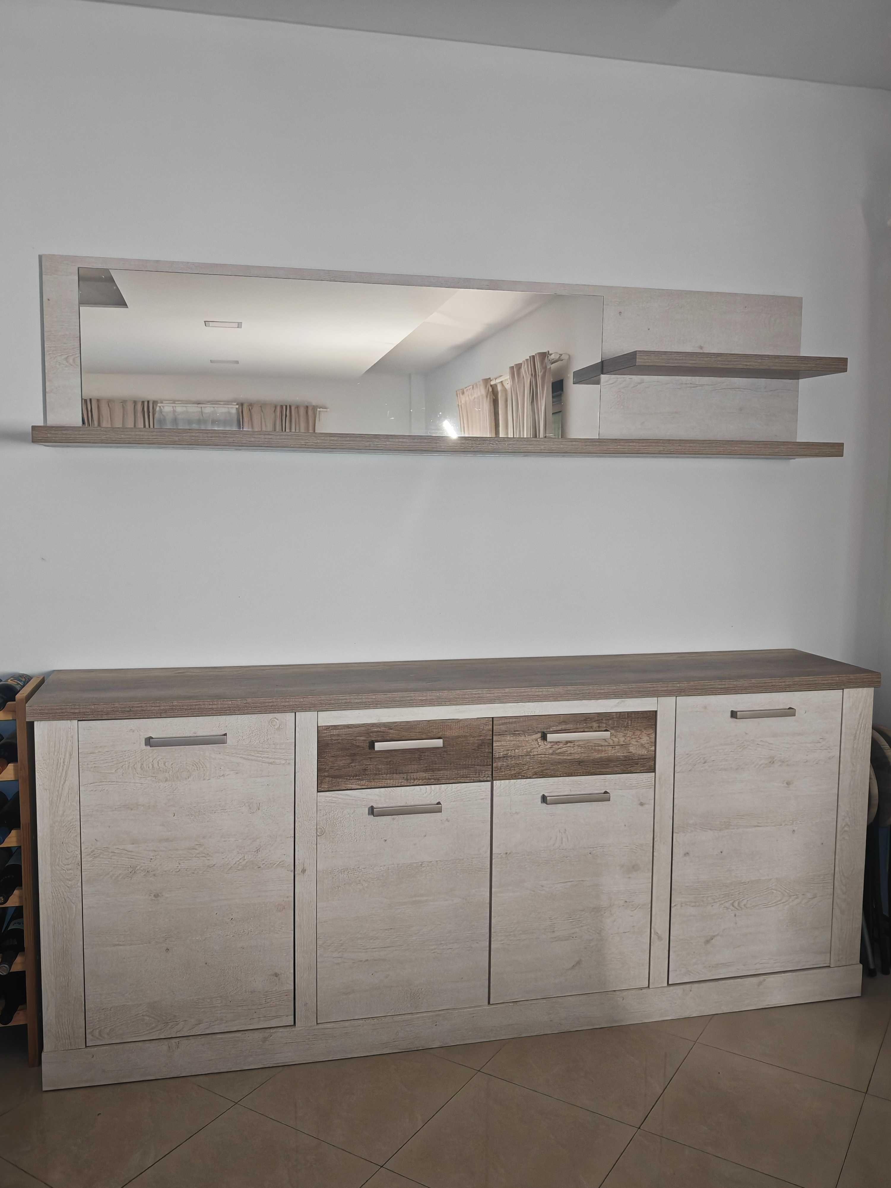 Conjunto VERONA - Móvel TV, Vitrine, Aparador, Espelho, Mesa, Cadeiras