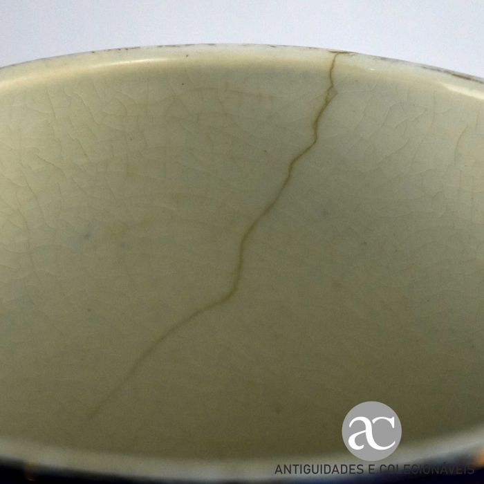 Jarro / Caneca Faiança pintada à mão, Sarreguemines (1868 a 1919)