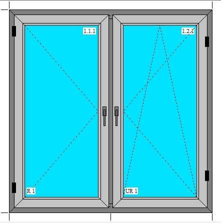Tanie okno  150x150 i 120x150 grafit zewnętrzny, 3sz