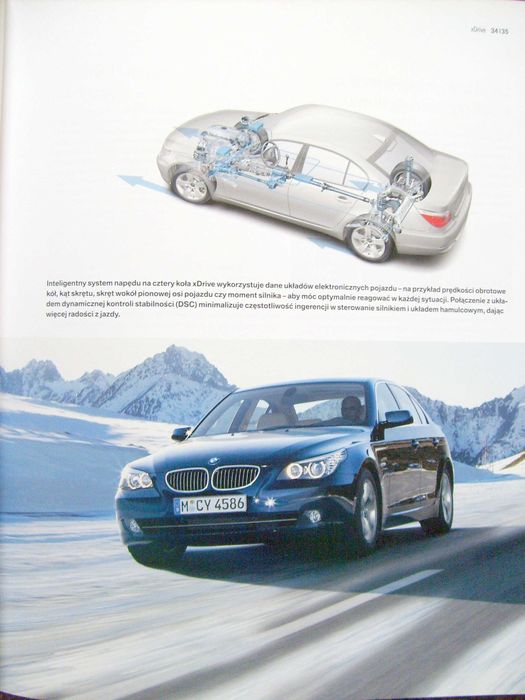 BMW 5 E60 Limuzyna 2009 POLSKA - obszerny prospekt 76 stron, stan BDB