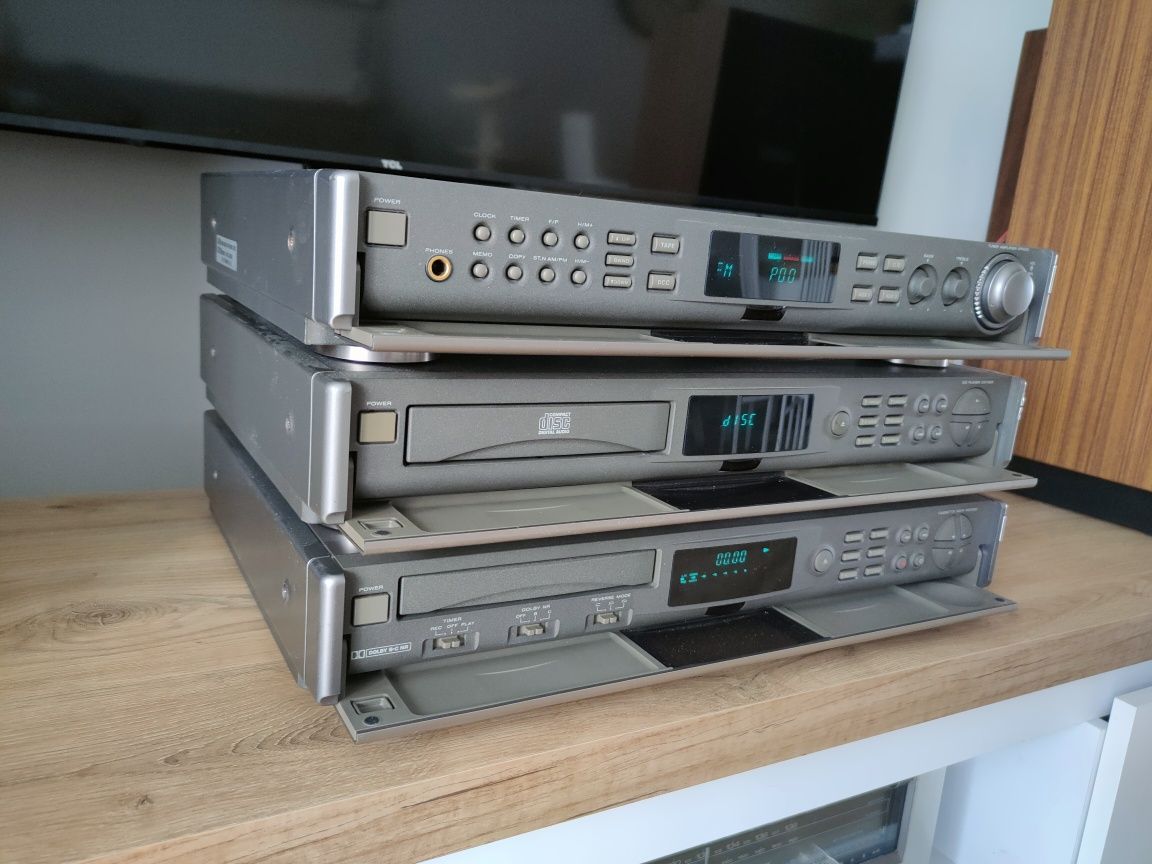 Wieża Marantz Slim 1020. Amplituner, CD i magnetofon.