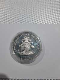 10 dollars bahamas  prata proof