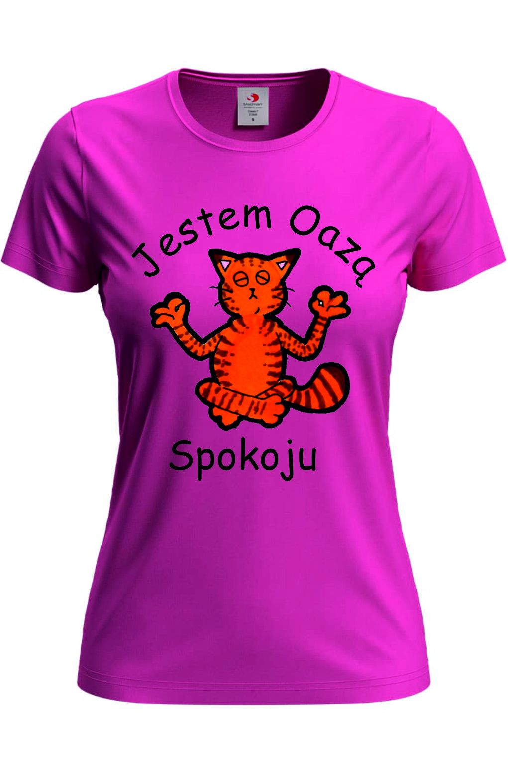 Koszulka Damska T-Shirt Prezent  T-Shirt Damski Oaza Spokoju Kot