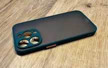 Etui matowe silikonowe iPhone 15 PRO ciemnozielone
